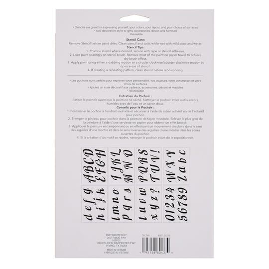6 Pack: 3.5" Italic Script Alphabet Stencils by Craft Smart®